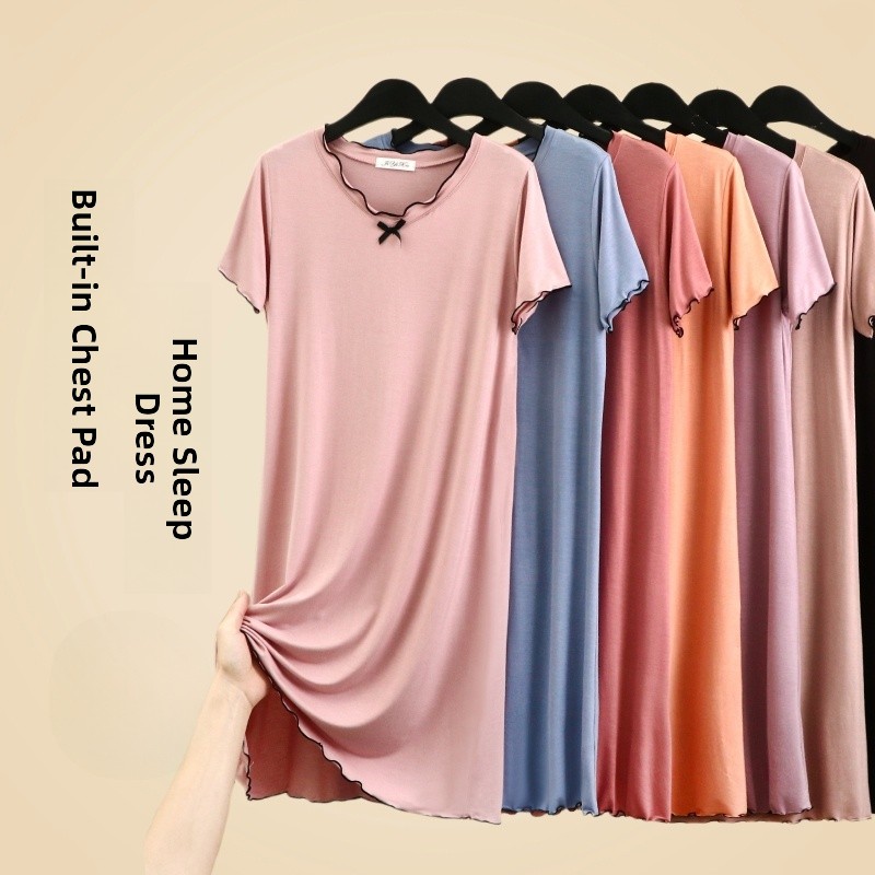 Maternity Wear - Modal Sleep Dress Women Summer Short