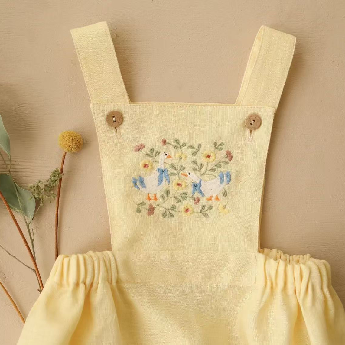 Countryside Style 2026 Summer  - Baby Summer Linen Sleeveless Jumpsuit review and price