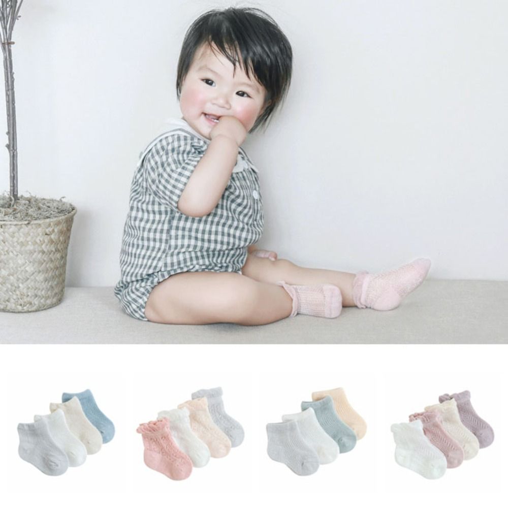 4Pairs Sweet Cotton Baby Ruffl - Unisex Baby Socks Non Slip review and price