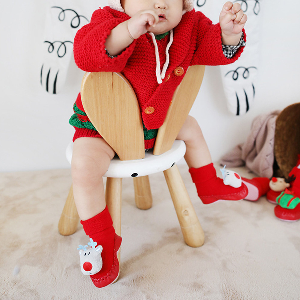 1Pair Warm Christmas Socks Chi - Unisex Baby Socks Non Slip review and price