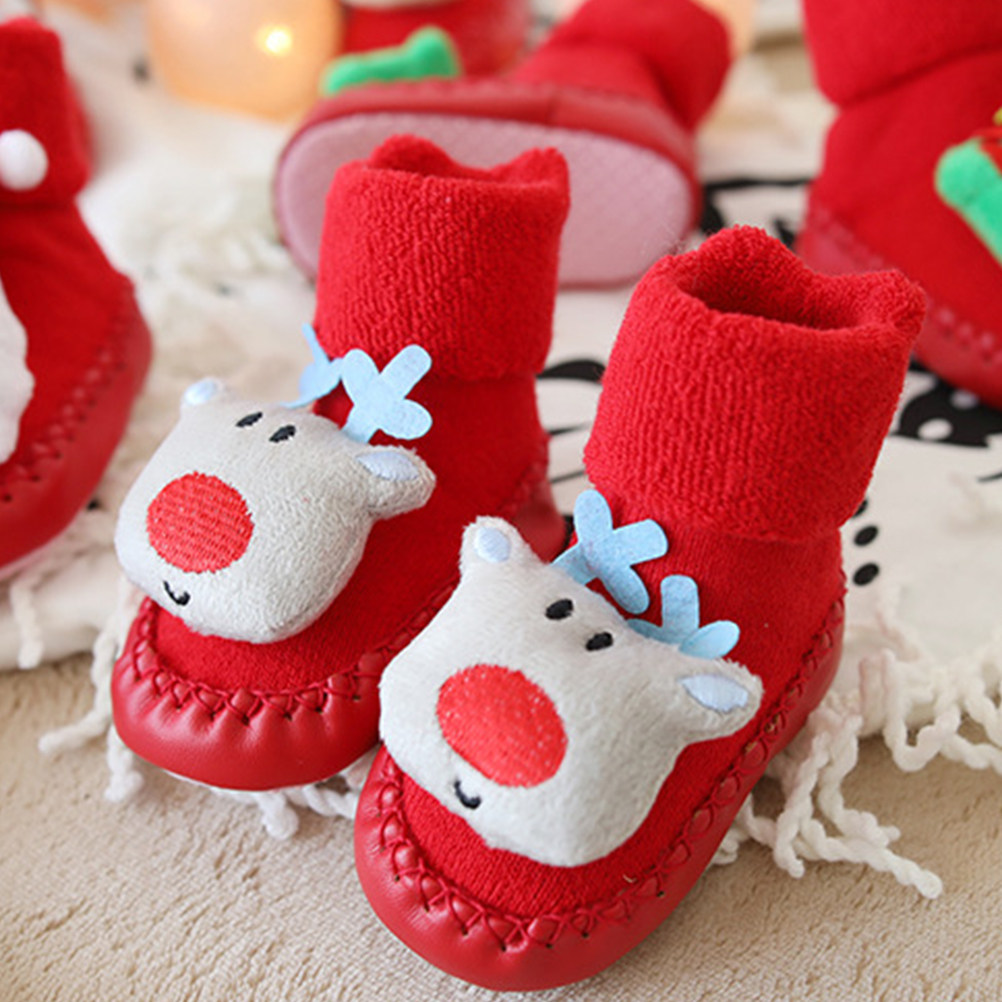 1Pair Warm Christmas Socks Chi - Unisex Baby Socks Non Slip review and price
