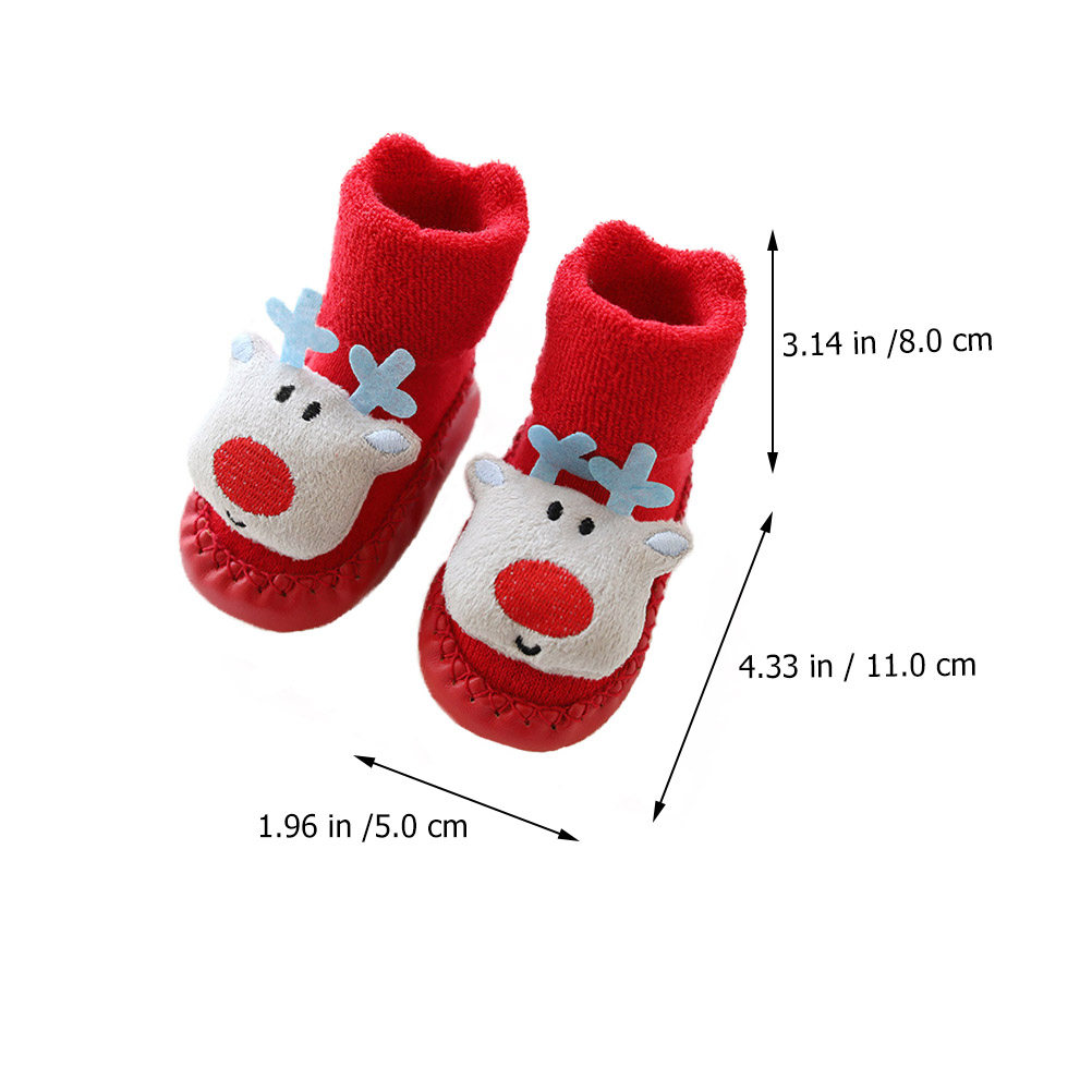 1Pair Warm Christmas Socks Chi - Unisex Baby Socks Non Slip review and price
