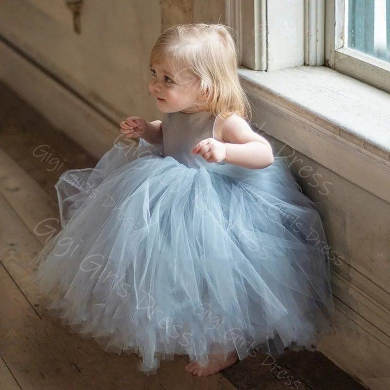 Blue Flower Girl Dress for Wed - Toddler Girl Tulle Party Dress review and price