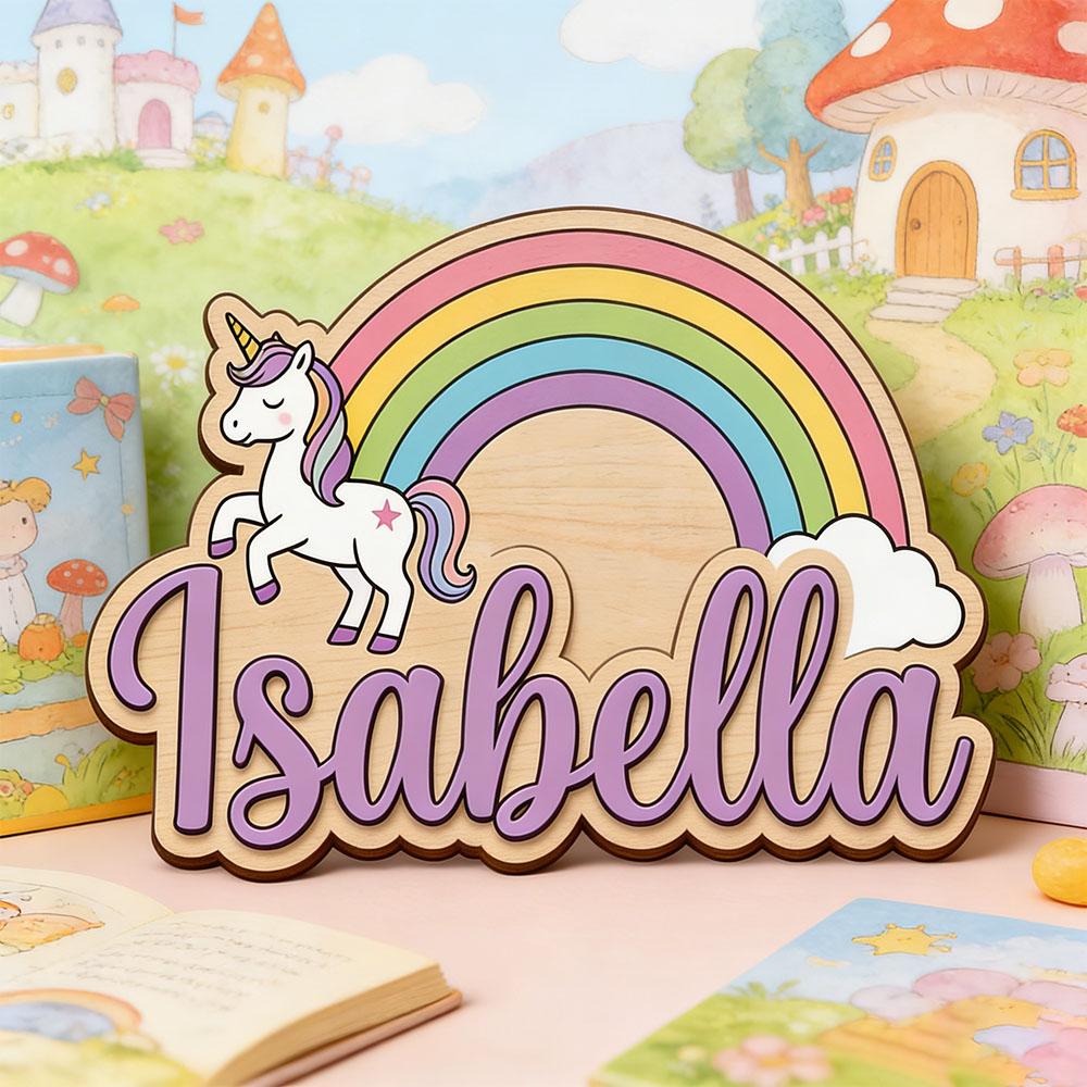 Unicorn & Pastel Rainbow Custo - Nursery review and price