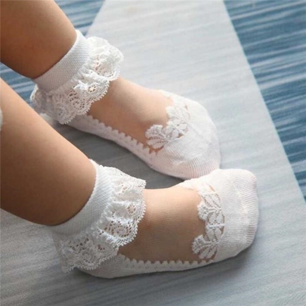 Cute Lace Floral Net Baby Sock - Unisex Baby Socks Non Slip review and price