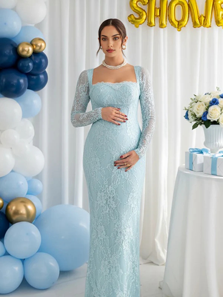 Lace Maternity Photoshoot Dres - Maternity Wear review and price