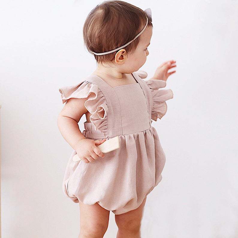 Baby Girls Rompers Summer Soli - Baby Summer Linen Sleeveless Jumpsuit review and price