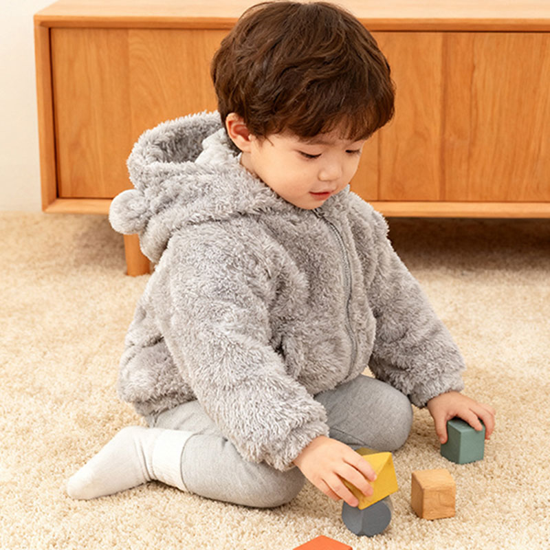 Kids Bear Ear Hooded Fleece Ja - Toddler Boy Winter Fleece Jacket review and price