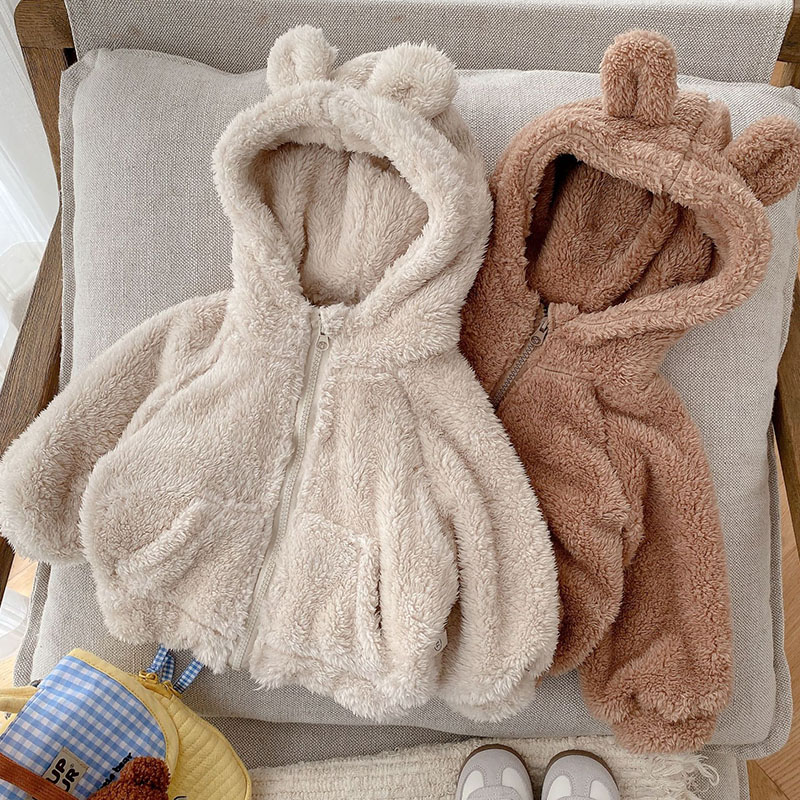 Kids Bear Ear Hooded Fleece Ja - Toddler Boy Winter Fleece Jacket review and price